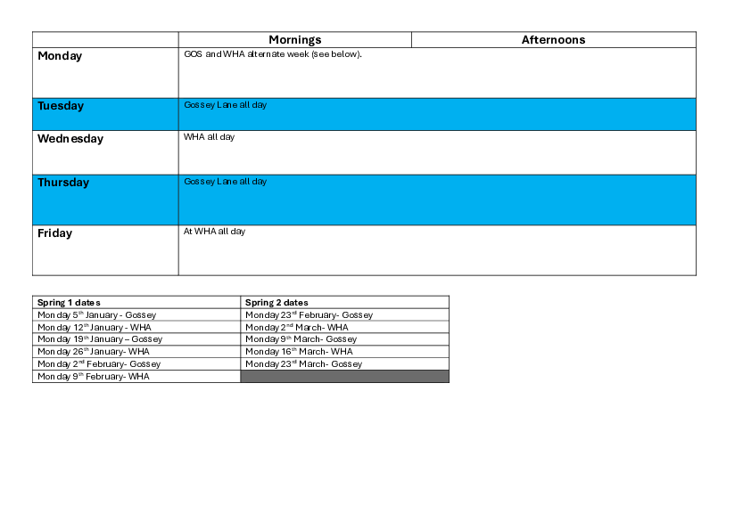 Shared SENCO timetable GOS and WHAWebsite version